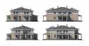 Проект двухэтажного дома из газобетонных блоков с террасой - V10-90
