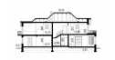Проект жилого двухэтажного дома из керамоблоков с двухместным гаражом и эркером, LG-18