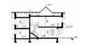 Проект квадратного двухэтажного дома из керамоблоков с одноместным гаражом и эркером - LG-43