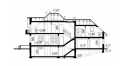 Проект узкого двухэтажного дома из керамоблоков с двухместным гаражом и камином - LG-51