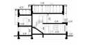 Проект узкого двухэтажного дома из керамоблоков с эркером и одноместным гаражом - SK-102